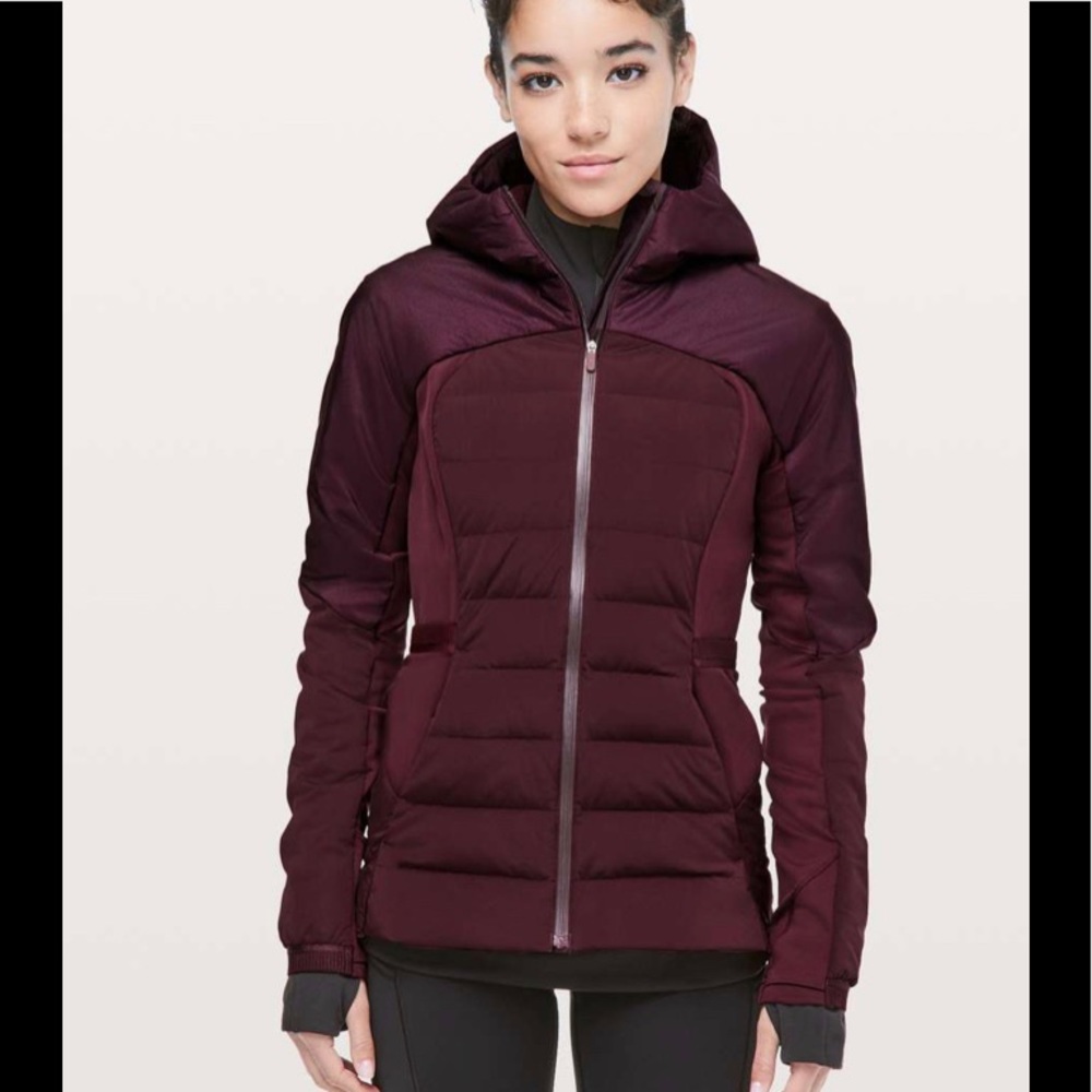 Lululemon Down For It All jacket Dark Adobe size 10